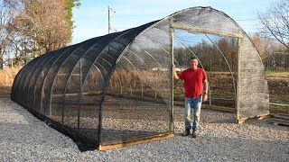 We built a SHADE HOUSE STEP BY STEP with COST BREAKDOWN Hoophouse Greenhouse DIY [upl. by Av]