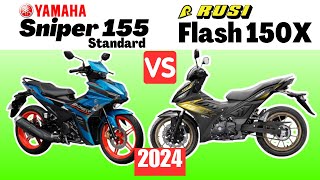 Yamaha Sniper 155 Standard vs Rusi Flash 150 X  Side by Side Comparison  Specs amp Price  2024 [upl. by Ecinaj]