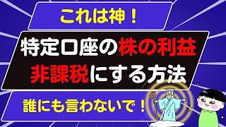 特定口座の株の売却益を非課税にする方法 [upl. by Yssirc420]