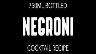 DIY Bottled Negroni Cocktail Recipe No 003 [upl. by Acinomad763]