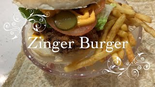 Chicken Zinger Burger  Crispy Zinger Burger Recipe [upl. by Cathlene]