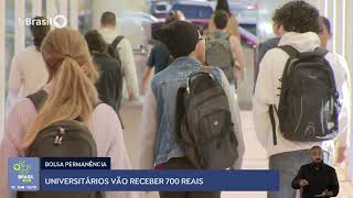 Universitários vão receber R 700 de Bolsa Permanência [upl. by Josias]