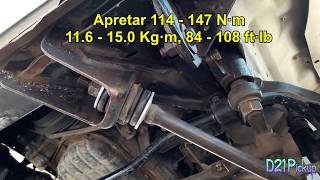 CAMBIO DE BUJES DE TENSOR BARRAS TENSORAS  Nissan D21 Pickup [upl. by Raseta]