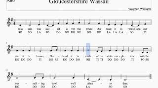 Glouchestershire Wassail Alto Part [upl. by Einnor759]