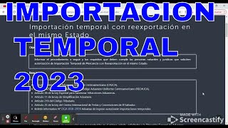 IMPORTACION TEMPORAL 2023 [upl. by Neenej]