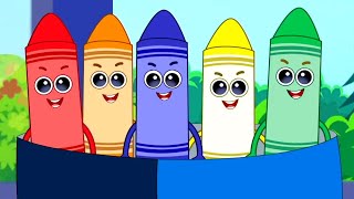 Five Little Crayons Nursery Rhyme And Kids Song by Mr Alphabet [upl. by Siradal]