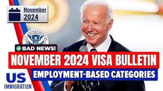 Bad News November 2024 Visa Bulletin  EmploymentBased Categories  USCIS [upl. by Newberry]