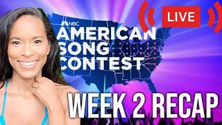 American Song Contest Recap Week 2 LIVE REACTION [upl. by Nylessej481]