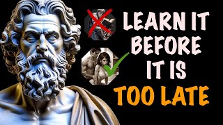 8 Stoic Lessons MEN learn TOO late in life  Stoicism [upl. by Ahsyekat]