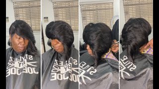 How To Cut an Asymmetrical Creative Bob Haircut with clipper  Quick Layered Bob Cuts amp Wave Style [upl. by Lesh631]