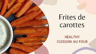 Frites de carottes 🍟🥕 Cuisson au four frites recette recettehealthy food degustation [upl. by Namharludba]