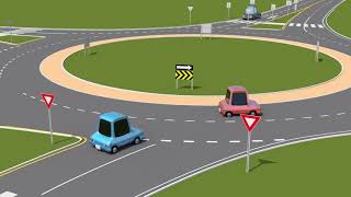 How to yield enter and exit when using a roundabout [upl. by Holna292]