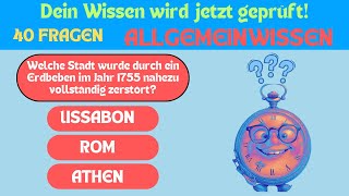 Allgemeinwissen  Dein Wissen wird jetzt geprüft [upl. by Yetah277]