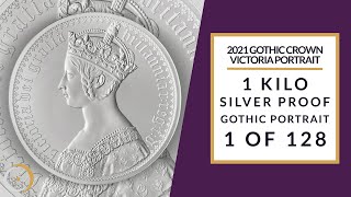 2021 Gothic Crown Victoria Portrait 1 Kilo Silver Proof Coin [upl. by Osborn290]