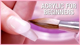 💅Acrylic Nail Tutorial  How to apply Acrylic for Beginners📚 [upl. by Martella]