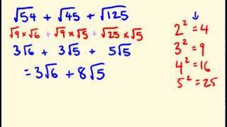 Surds  Radicals  the basics  adding and subtracting made easy [upl. by Androw]