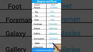 Singular Vs Plural Nouns in English Class 4 grammar english short plural singular ytshort [upl. by Helali]