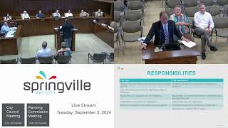 Springville City Council Meeting Planning Commission [upl. by Pizor]