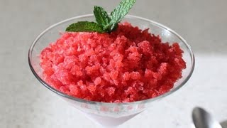 Strawberry Granita Recipe  Frozen Italian Fruit Dessert [upl. by Ydnil]