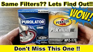 Purolator One Oil Filter PL22500 vs Pennzoil Platinum Oil Filter HPZ173 Cut Open [upl. by Atsiuqal]