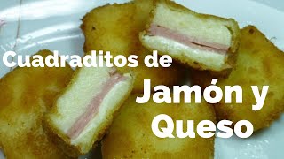 Cuadraditos de jamón y queso  Receta casera paso a paso [upl. by Narik358]