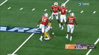 LSU OL vs Miami 2018 [upl. by Andree]