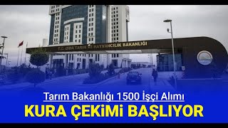 Tarım ve Orman Bakanlığı 1500 işçi alımı kura çekimi canlı yayını başlıyor [upl. by Lincoln648]