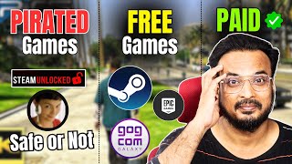 The Truth Behind FREE PIRATED amp PAID Games⚡ Paid Games at 100 discount [upl. by Erdnassak]