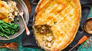 Recette  Tourte de Noël à la dinde et au jambon [upl. by Esimehc]