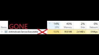 HOW TO REMOVE ANTIMALWARE SERVICE EXECUTABLE THE RIGHT WAY [upl. by Annav]