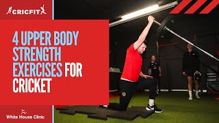 4 UPPER BODY STRENGTH EXERCISES FOR CRICKET  Exercises for Cricketers  Cricket Fitness Training [upl. by Arrek693]