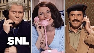 Bill Saddam and Monica Have a ThreeWay Call  SNL [upl. by Auqenat]