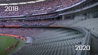 Anzac Day at the MCG  2020 in contrast to previous years  AFL [upl. by Leah]