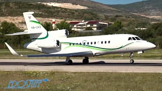 AWESOME CLOSEUP Dassault Falcon 900LX TAKEOFF [upl. by Ezalb]