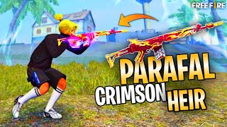 🔥”NEW  PARAFAL CRIMSON HEIR”😱  Incredible Skin 😍 Must Watch  VISHESH FF  Garena Free Fire [upl. by Joete948]