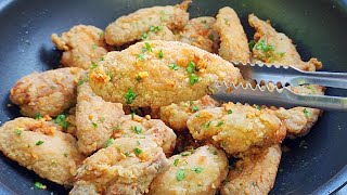 GARLIC BUTTERED CHICKEN WINGS RECIPE [upl. by Notnil]