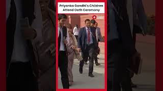 Watch Priyanka Gandhi Vadra Children Attend Oath Taking Ceremony [upl. by Oliy]