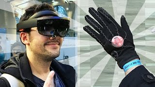 Gants HighTech Insolites Lunettes Connectées HoloLens [upl. by Melburn]