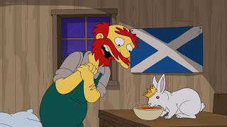 Simpsons  Groundskeeper Willie Loves His Pet Bunny [upl. by Ecinereb858]