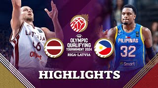 HISTORIC win for Philippines 🇵🇭 over Latvia 🇱🇻 in Riga  Highlights  FIBA OQT 2024 Latvia [upl. by Gates141]