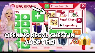 Opening regal chest in adopt me before the new accessory items refresh in adopt me [upl. by Adnotal]