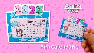 MINI CALENDARIO 2024  DIY  calendario anual RANIARTS muy fácil [upl. by Uis129]