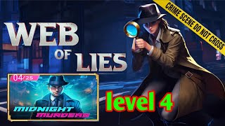 Web Of Lies Level 4 Midnight murders Walkthrough Solution  Escape room [upl. by Dihsar]