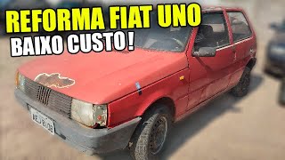 REFORMA FIAT UNO BAIXO CUSTO DESAMASSANDO E APLICAÇÃO DE MASSA POLIÉSTER 01 [upl. by Budding]