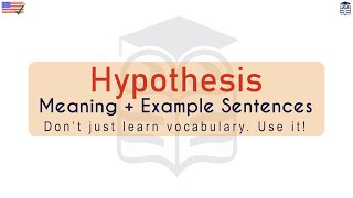 Hypothesis Meaning  Definition of Hypothesis [upl. by Aznofla]