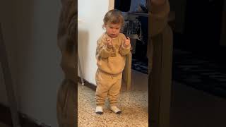 TODDLER LEARNS TO GIVE THUMBS UP [upl. by Oatis922]