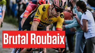 Wout Van Aerts BRUTAL PARISROUBAIX 2023 Luck [upl. by Eveline320]