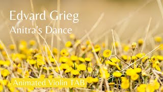 EDVARD GRIEG  Anitras Dance  Animated Violin TAB [upl. by Elnora]