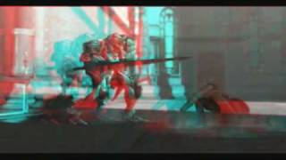 Devil May Cry 4 in 3D test alto angelo scene anaglyph iZ3D driver [upl. by Eaver]