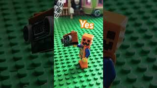 Robot comes to destroy Lego City so had to do it to them legostopmotion legoanimation [upl. by Yerhcaz682]